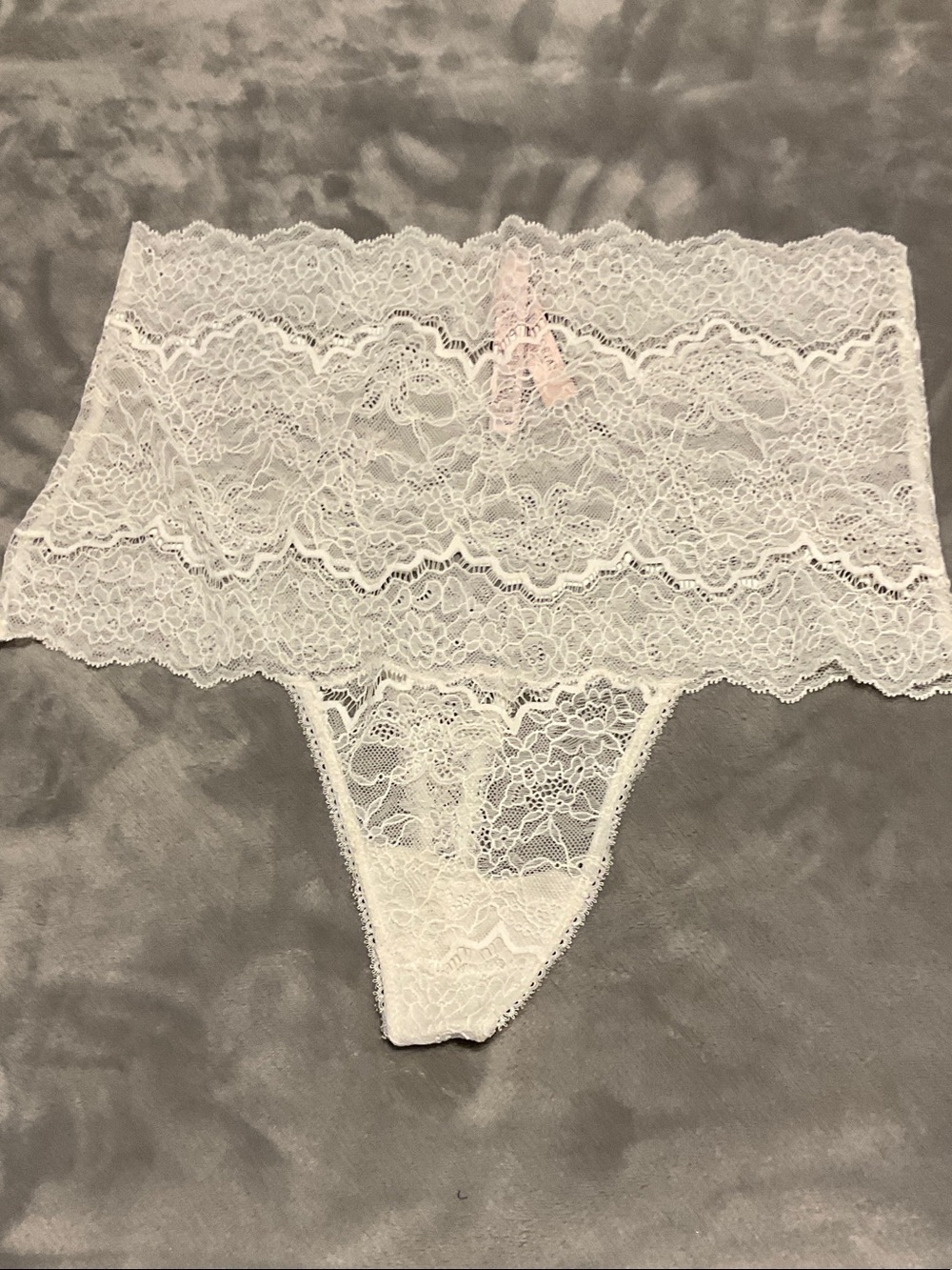 NWT LARGE DREAM ANGELS BRIDAL HIGH WAIST THONG (MSRP 30)